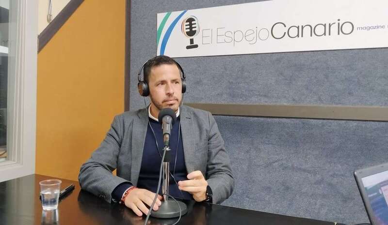 Héctor Suárez en los estudios de El Espejo Canario/EEC.